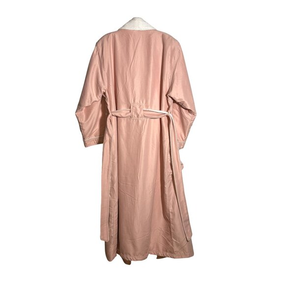 Chadsworth and Haig Womens Pink Long Belted Robe SZ Medium Loungewear Cozy - Picture 2 of 11